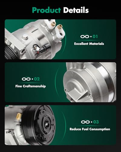 Image of SCITOO AC Compressor for INFINITI FX35 3.5L 2003-2008, Fast Cooling Air Conditioner Compressor for INFINITI G35 3.5L 2003-2006