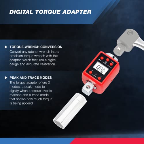 Neiko 20743A 3/4”-Inch Digital Torque Adapter, 150-750 Ft-Lb, Digital Torque Wrench Converter/Torque Wrench Adapter, Alerts Torque Setting, Calibrate Digital And Analog Torque Wrenches #TOP1