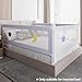 omzer 3-Piece King Size Bed Rail for Toddlers - Toddler Bed Rails with Double Child Lock, Bed Rail for Baby Kids with Pattern, Height Adjustment Guardrail for King Size Bed, 78.7x78.7x74.8”