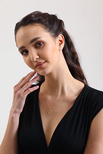 100% 14k Real Gold Necklace - Dainty Charm Necklaces for Women, Mom, Grandma, Daughter | Pendant Jewelry for Her Birthday, Valentines Day or Mothers Day Gifts 18''2