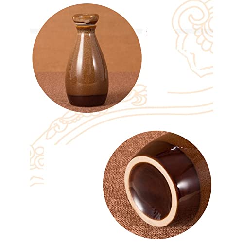 Juego de sake de cerámica con bandeja para disfrutar de cenas japonesas en casa 3