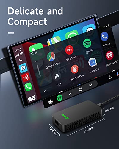 CarlinKit 5.0 Wireless CarPlay & Android Auto Adapter,Online Update,Two Channel Connection, Plug & Plug, for Cars with OEM Wired CarPlay & Android Auto(2016-2025)