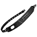 CVLIFE Leather Rifle Sling Two Point Sling Leather Gun Sling with Ammo Holder Adjustable Gun Strap Traditional Sling with Swivels Black