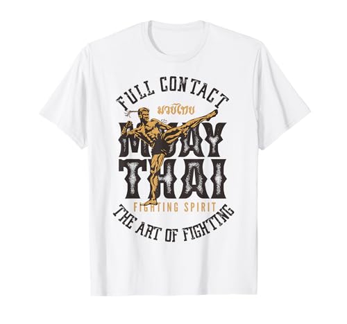 Muay Thai Fighter MMA Contatto Completo Retro Kickboxing Maglietta