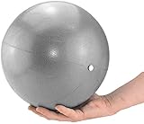  Mupack Gymnastikball Klein Pilates Ball - 25 cm Yoga Pilates Ball Kleine Übung Ball,inkl Ballpumpe, Rutschfester&Superleichter Soft Pilates Ball, Fitness Ball für Yoga,Heim, Büro,Sitzball（grau）
