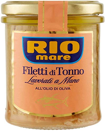 Rio Mare Atún de Filete de Atún de Pescado de Aleta Amarilla en Tarro de Aceite de Oliva 180g 6.5 oz