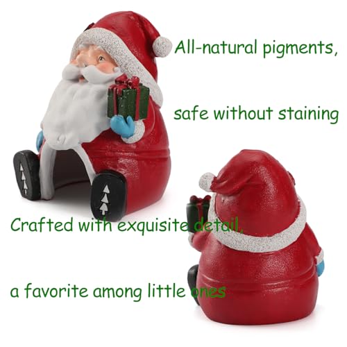 Image of Christmas Aquarium Decorations- Santa Claus Micro Landscape Ornaments for Betta Hiding in 5-30 Gallon Fish Tank