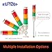 Rilfyzop Industrial Signal Tower Light | Multi-Color LED Indicator Light | Built-in Buzzer | High Brightness | Suitable for Industrial Equipment Alarming | AC 110-120V, Durable Design | T50-3TJA