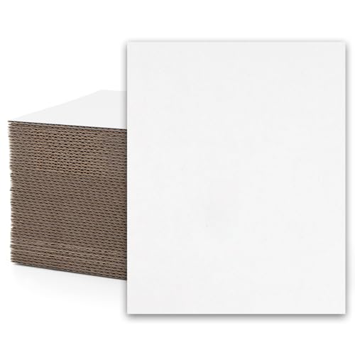 Image of Mat Board Center, 50 Pack 8x10 Inch Corrugated Cardboard Sheets