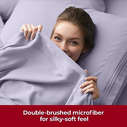 Mellanni Iconic 4-Piece, Ultra Soft Sheet Set (California King, Lavender) by Mellanni - Used condition - Image 7