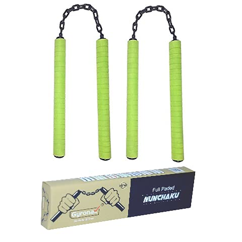 Gyronax Foam Nunchaku, Green Color Handle 10” with 9” Green Metal Chain,Pack of 2,(Martial Arts Weapon & Equipment nanchaku) (B07QBCM4N2) Amazon Price History, Amazon Price Tracker