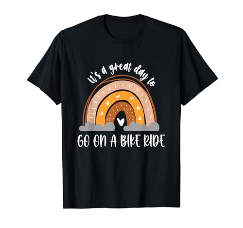 Giro in bicicletta Boho Bambini Donna Cuore Arcobaleno Maglietta