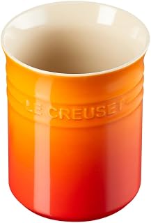 Stoneware Small Utensil Jar, 1.1 L-Volcanic, red Flame