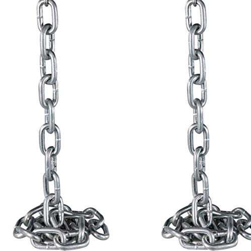 Weight Lifting Chains Set of (2) 1/2 x 5ft Galvanized Steel 28lbs