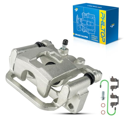 Image of PHILTOP Rear Right Brake Caliper for 07-12 Altima, 07-08 Maxima | Precision ductile iron caliper with silver zinc plating. Includes piston and hardware. OE 44001JA01A, 19B2781A