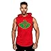 Pokem&Hent Gimnasio Chaleco Deportivo para Hombre Culturismo Fitness Camiseta Muscular Chaleco de algodón con Capucha Hulk 3 XL