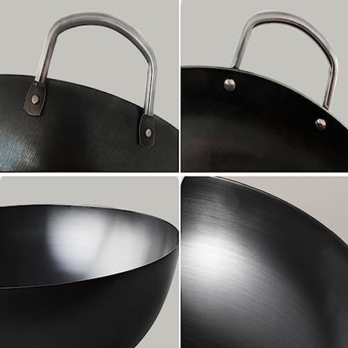Wok de acero al carbono antiadherente con tapa 36 cm miniatura 3