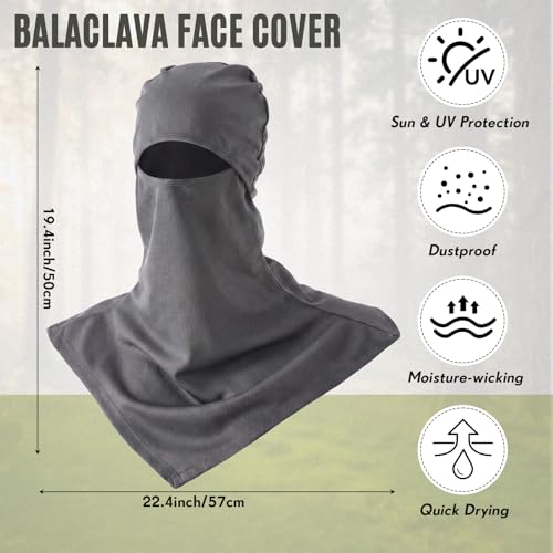 Image of SATINIOR 3 Piece Balaclava Face Cover Sun Protection Neck Cover Summer Balaclava for Men Women Outdoor Sports UV Protector