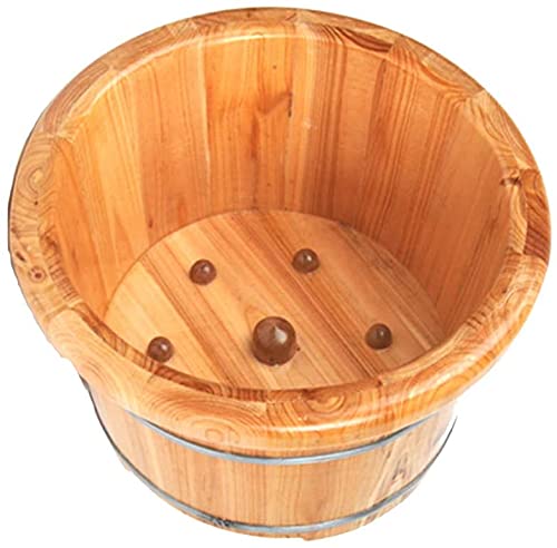 Baño de pies con masaje y cubeta de madera portátil miniatura 2