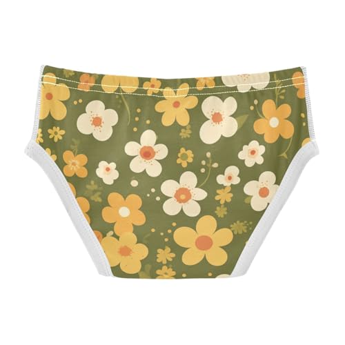 Retro Green Floral Baby Boys Cotton Kids Underwear Cute Undies2