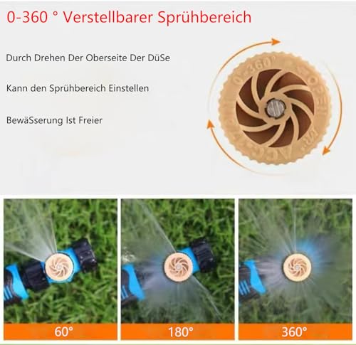 Arroseurs pour jardin avec base métallique réglable 0-360° - 5