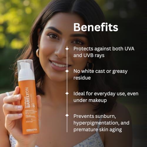 Image of Dermatica Ray Protect Barelyon Fluid Sunscreen SPF 50 PA+++ Broad Spectrum Sun Rays Protection 50ml