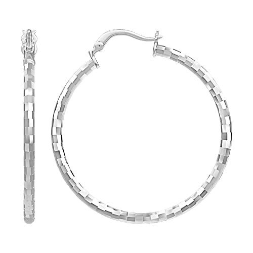NYKKOLA 925 Sterling Silver Hoop Earrings Set for Women Hypoallergenic Chunky Open Big Huggie Hoop Elegant Jewelry Fashion Earrings for Birthday/Christmas Gifts for Teen Girls Women