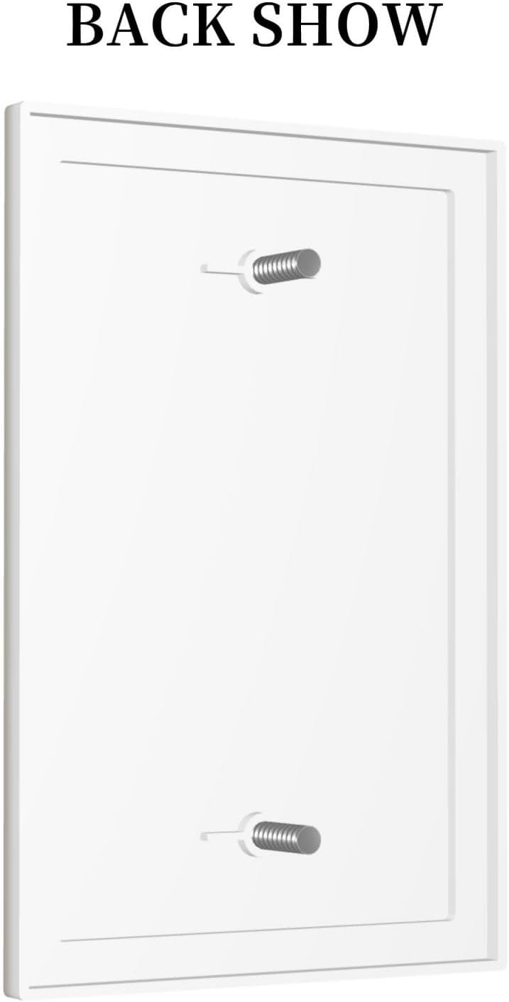 Light Switch Cover Beige Wall Plate Cover 1 Gang Blank No Device Decorative Outlet Covers Electrical Switchplate for Bathroom Bedroom Decor image 4