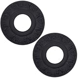 CREATCABIN 2 Stück Deckenmedaillon Deckenventilator Medaillon Dekorativer Schwarzer Runder Ring Kunstleder Heimbeleuchtung Deckenmedaillon Für Leuchten Kronleuchter Basiszubehör 10cm odx25cm id