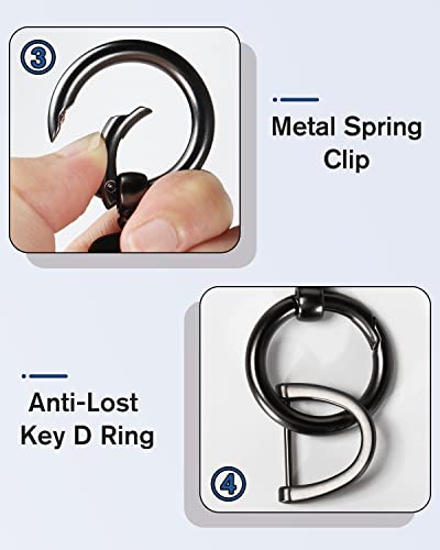 Weeksun Leather Car Keychain, Key Chain With Gift Box, Car Keychains, Leather Key Chain Holder, Universal Key Fob Keychain With 2 Keyrings And 1 Screwdriver For Men And Women - Silver Gray #TOP4