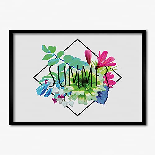 Cadre en bois MDF Tulup 70x50 cm avec affiche été pour décoration de tableau moderne