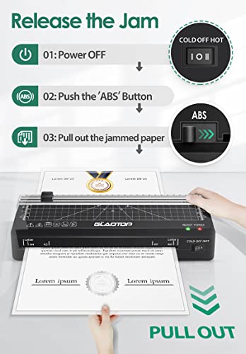 A4 Laminator, 9 Inches Laminator Machine Built In Paper Trimmer With 30Pcs Thermal Laminating Pouches Sheets, Corner Rounder, 70S Fast Warm-Up, Portable Personal Laminator For Home/Office/School #TOP6