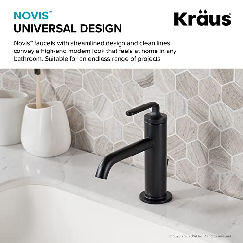 Mitigeur de lavabo noir mat avec commande fluide et vidage intégré