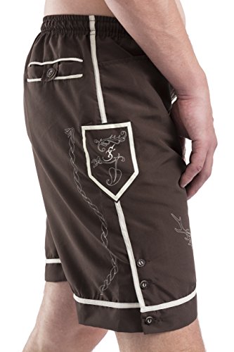 Schöneberger Men's Bavarian Swim Shorts - Lederhosen Style Trunk Oktoberfest2