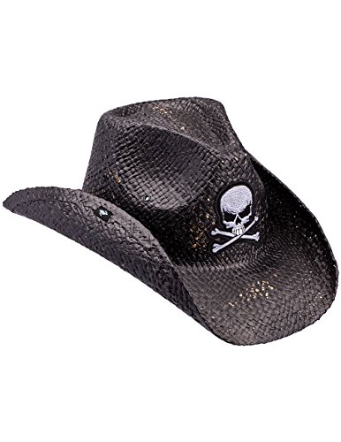 Peter Grimm Ltd Unisex Keith Straw Cowboy Hat Black One Size