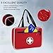Portable First Aid Bag, Empty Emergency Trauma Kit with Reflective Strips, Multi-Compartment Medical Organizer for Travel, Camping, Car, Outdoor and Home, BAG ONLY (Red)