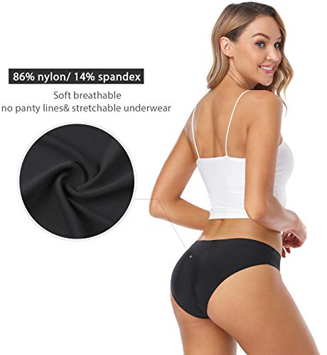 Wealurre WQB826M-B/W/A/LEOPARD Seamless Underwear Invisible Bikini No Show Nylon Spandex Women Panties thumb #3