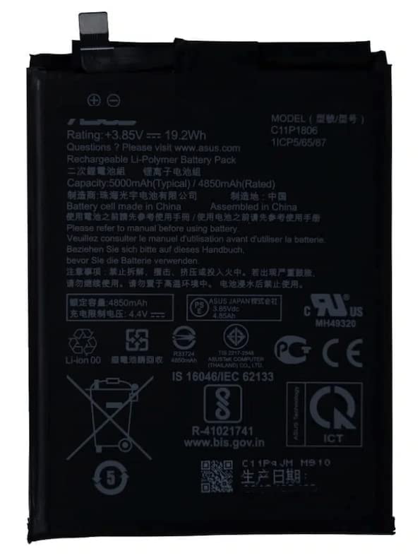 Image of The Black Store Battery Compatible for Asus Zenfone 6, 6Z ZS630KL I01WD (4850mAh) with 6 Months Warranty (C11P1806)