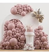 JZCZOEB Dusty Pink Double Stuffed balloons Different Size 115Pcs 5/10/12/18 Inch Dusty Rose Matte...