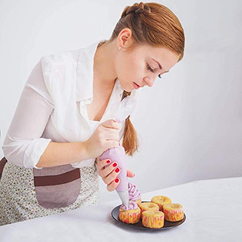 Comforday 56 PCS Stainless Steel Icing Tips Pastry Tool, Lava Cakes and Cupcakes Decorations, Hinged Storage Box Included, Silver