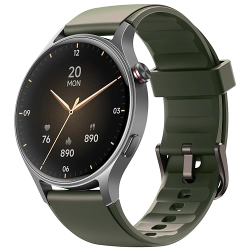 Image of Fitpolo Smart Watch for Men Women,1.3 inch AMOLED Touchscreen Fitness Tracker, Make /Answer Calls, Heart Rate SpO2 Monitor, 3ATM Waterproof, Sleep & Activity Tracking Smartwatch for Android Phones iPhone