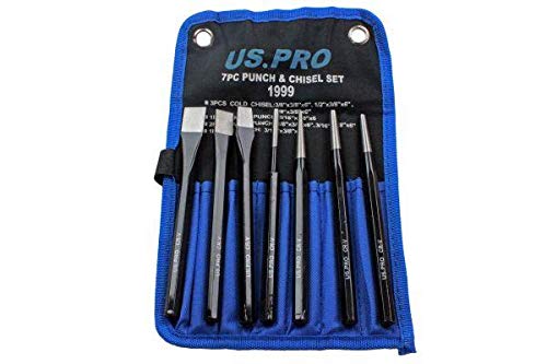 Burins de frappe à froid US PRO Tools - Lot de 7 pièces de centrage modèle 1999