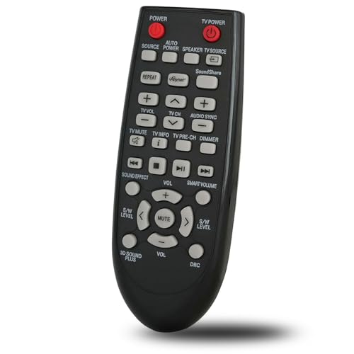 Mando a distancia de repuesto compatible con Samsung HW D350/ZF HW D450/XU HW D550 HW E350 HW E450/ZAZZ01 HW F355/ZA HW F551 HW H550 Home Theater Sound Bar System