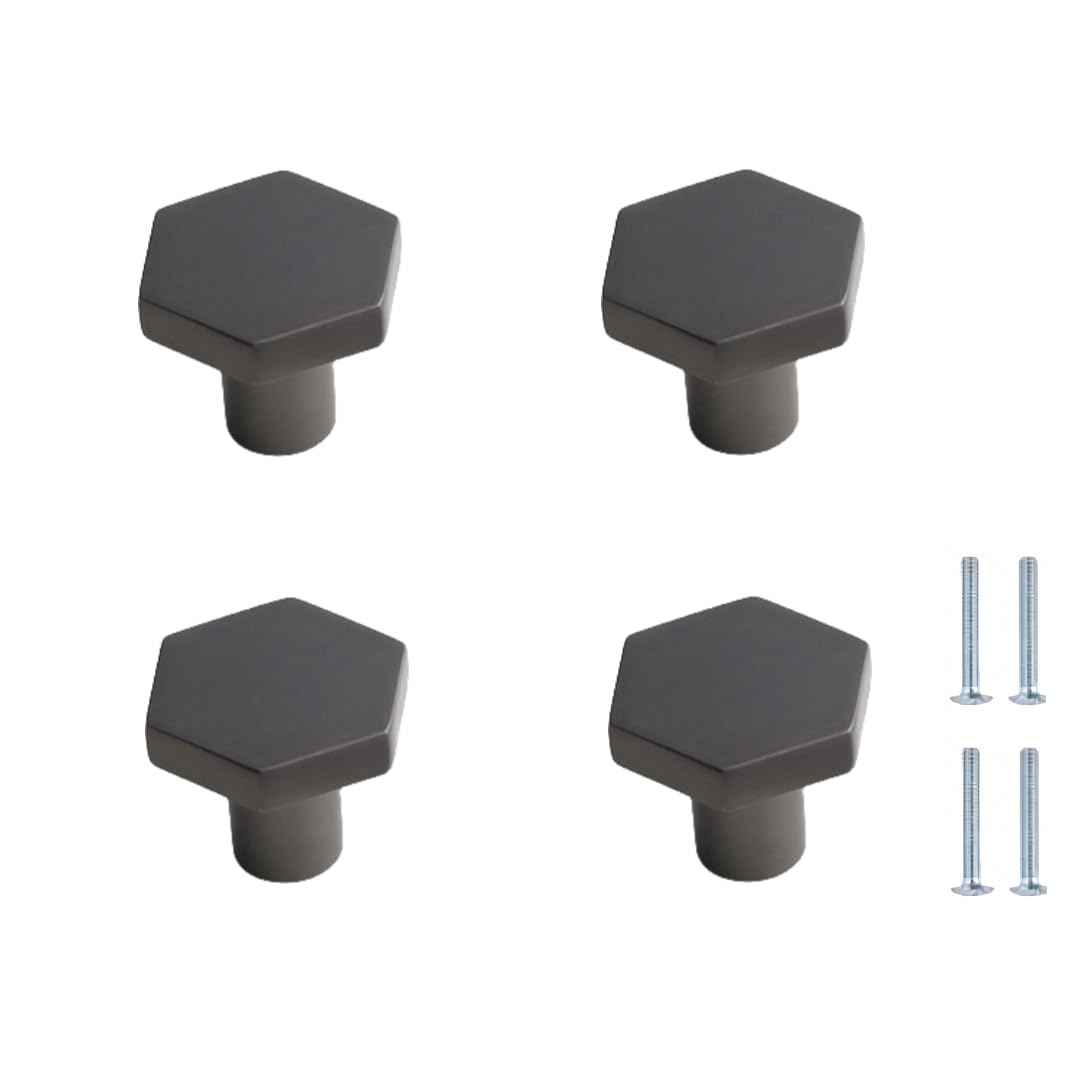NLQCSXWEP Zinc Alloy Cabinet Bow Handle, Zinc Alloy Cabinet Handles 4 pcs Gray Multiple Sizes Single Hole(1287-single Hole)