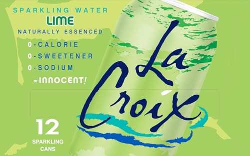 Image of LaCroix, Sparkling Water, Lime, 12 oz, (pack of 12)