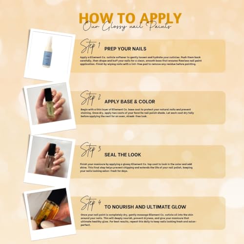 Image of Ellement Co Sundaze Nail Polish 10 ml in vibrant sunshine yellow shade offers high gloss salon finish | smooth streak free application, quick drying formula | and long lasting chip resistant wear| perfect for summer looks, vacations, beach days, casual outfits, and cheerful everyday nail styling.
