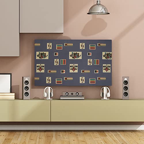 Image of Glassiano Marigold Dustproof Printed 65 inch LED TV Cover Screen Protector Compatible for All Models, Print 30