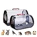 TYMONT Bird Carrier Travel Cage, Small Bird Carrier, Portable Transparent Carrier Cage Pet Hamster Breathable Out Bag Suitcase for Parakeet, Parrot, Cockatiel, Guinea Pig for Hiking (Size : Small)