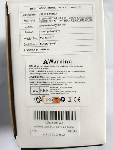 mizikuu Luz de Carrera Recargable por USB, 2000mAh Luces Running para Correr por la Noche 3 Modos 350 Lúmenes Luz Led Frontal Correr Ajustable en 90° Lámpara de Pecho con Tirantes Reflectantes - imagen 8