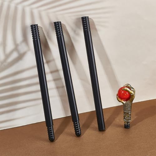 Image of GORGECRAFT Vintage Walking Stick Antique Cane Plastic Halloween Party Cosplay Scepter Gold Eagle Claw Red Ball Costume Cane Grasping King Wand Handle Knob Punk Prop for Themed Events Stage Shows